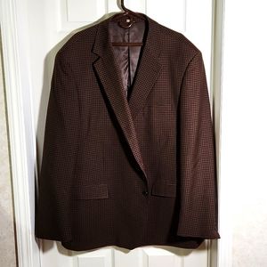 Men's Jacket/Coat, 3XL (54-56 Tall) Brown with black check pattern